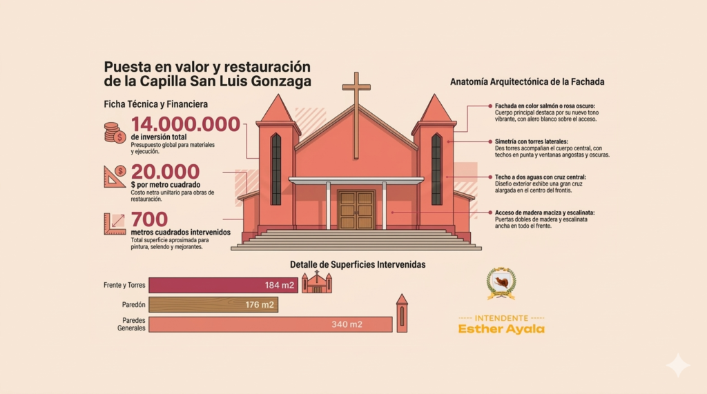 LA MUNICIPALIDAD FINALIZA LAS OBRAS DE RESTAURACIÓN INTEGRAL DE LA CAPILLA SAN LUIS GONZAGA