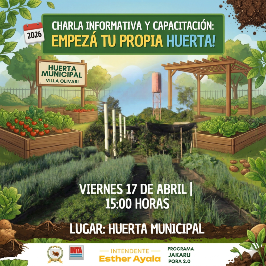 VILLA OLIVARI: LA MUNICIPALIDAD E INTA BRINDARÁN UNA CAPACITACIÓN GRATUITA SOBRE HUERTAS FAMILIARES